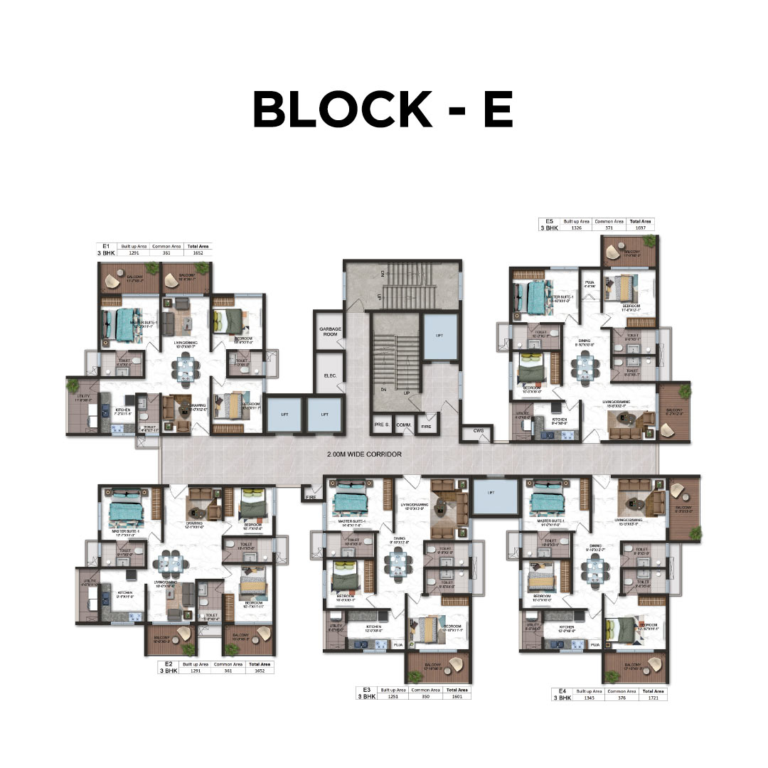 Candeur Crescent 3 BHK Floorplan